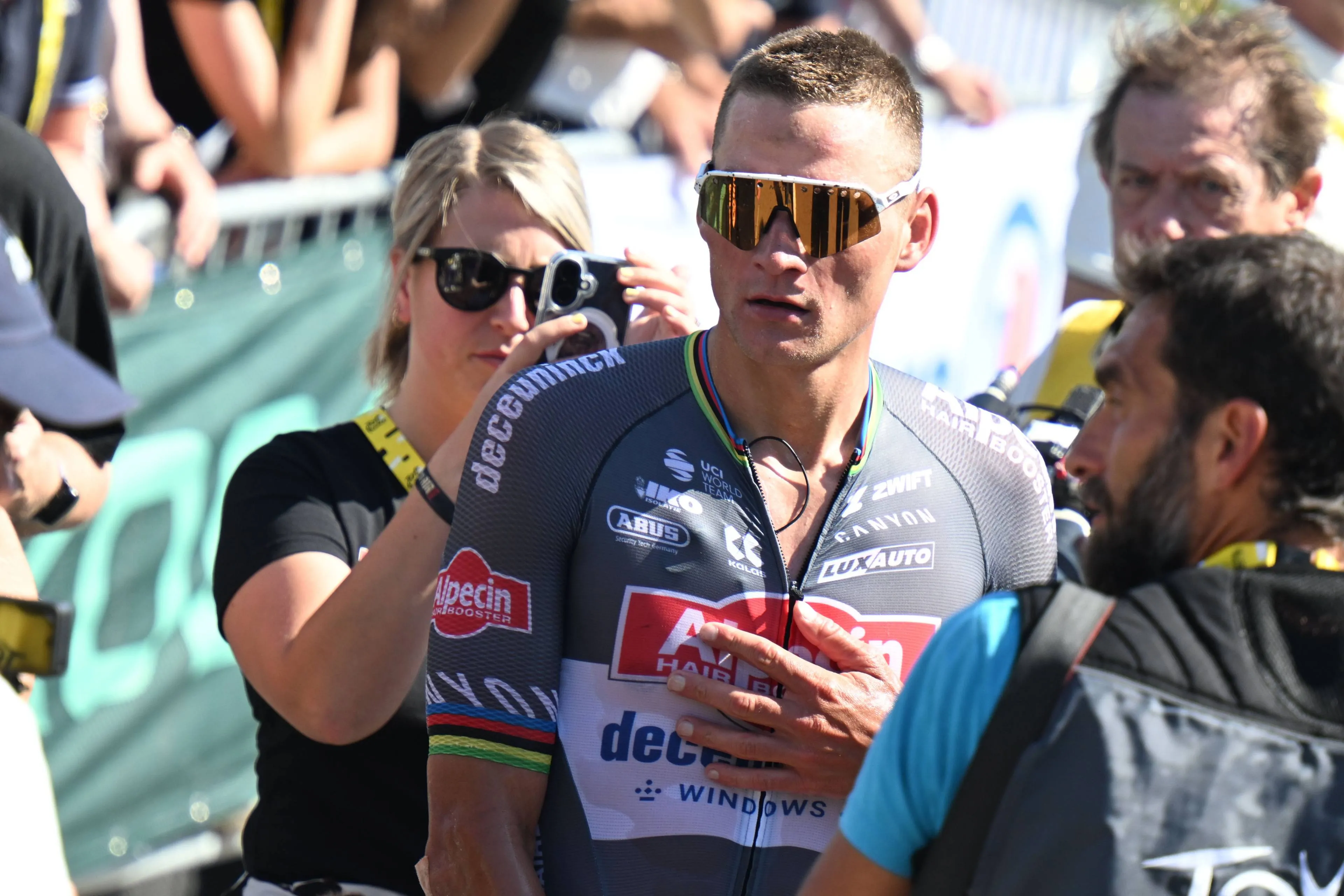 Mathieu van der Poel, con su maillot del Alpecin-Deceuninck