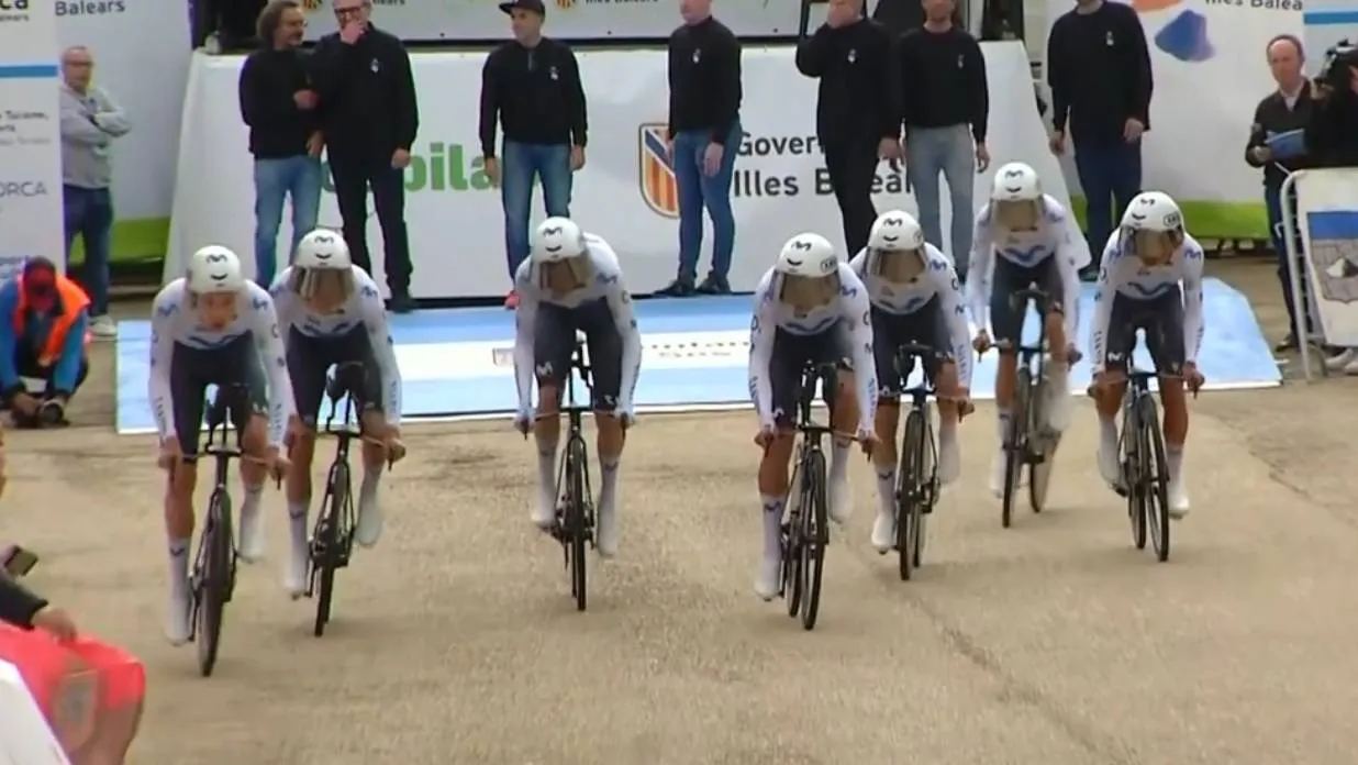 Movistar Team, en la crono por equipos del Trofeo Ses Salines