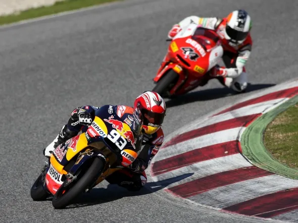 125cc marquez espargaro testing barcellona