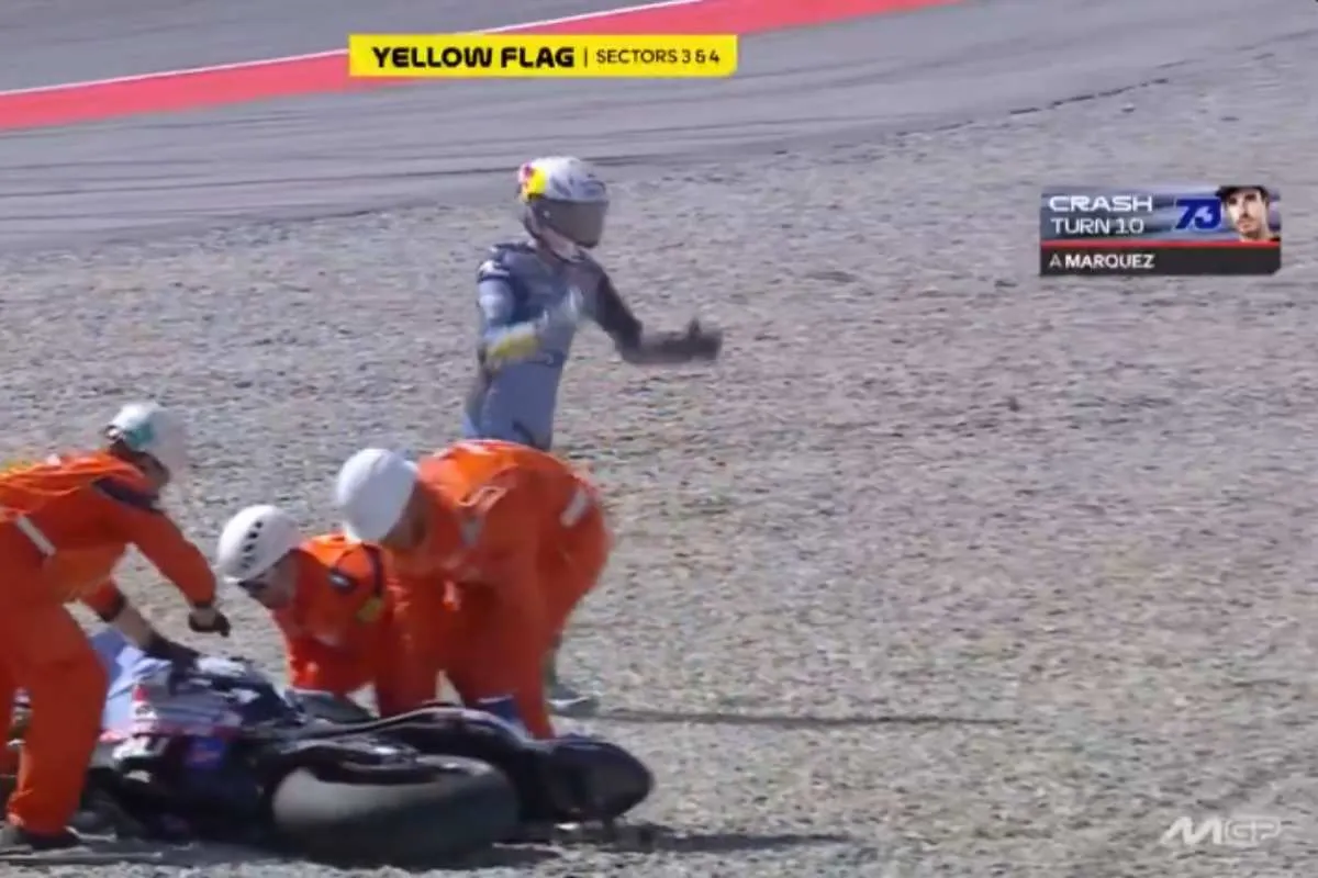 alex marquez caduta sprint motogp barcellona