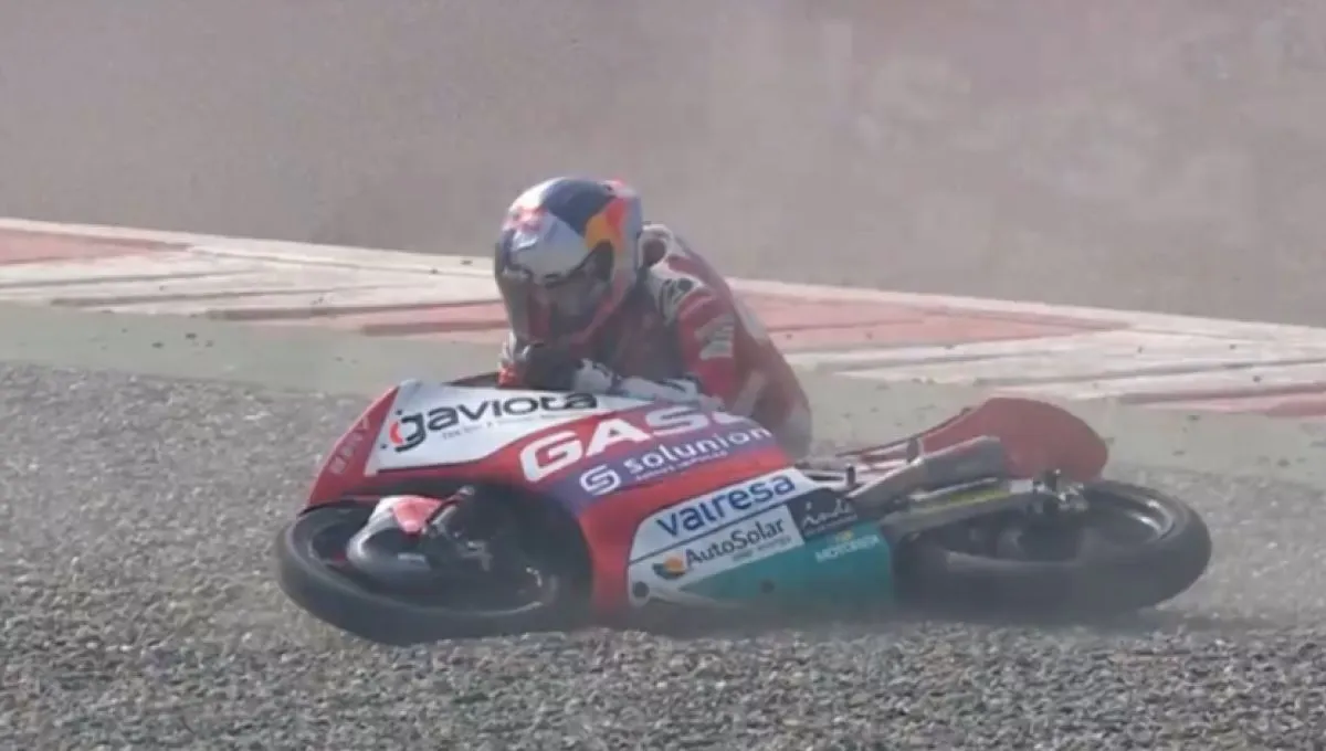 alonso crash moto3 india