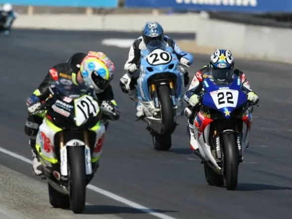 ama superbike laguna seca action 2008