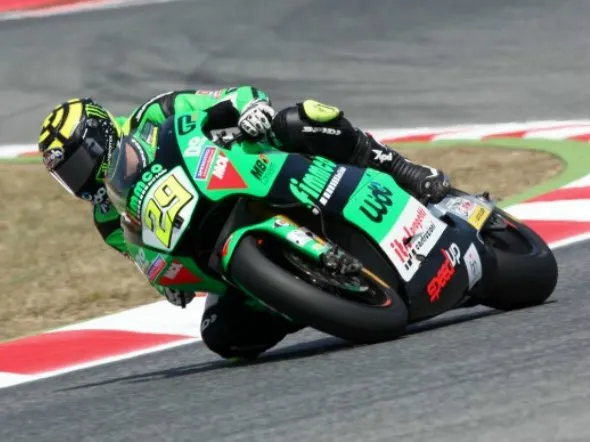 andrea iannone warmup moto2 barcellona