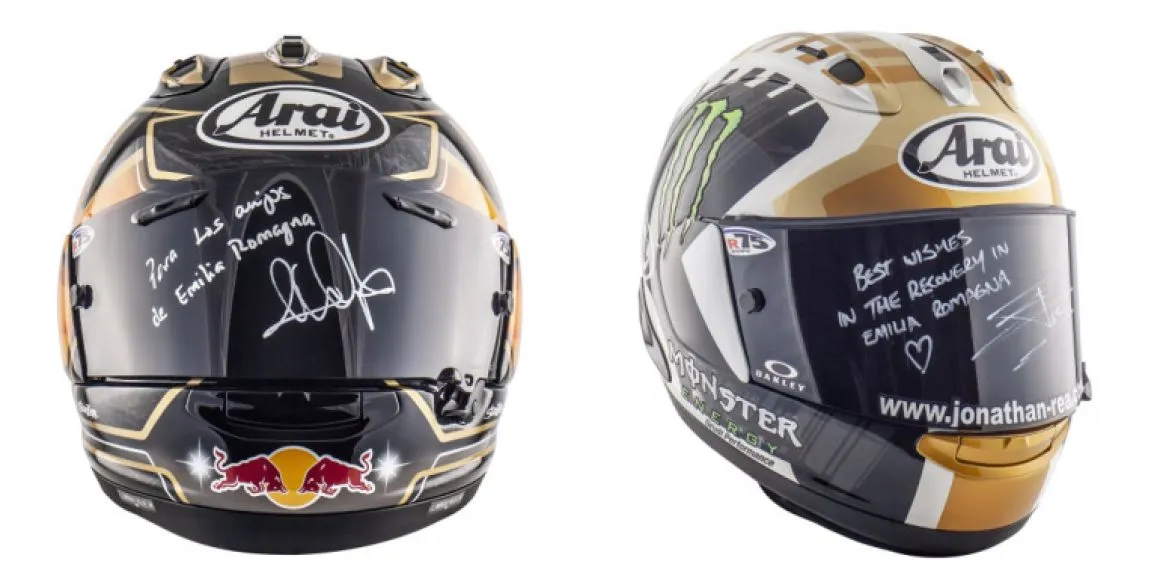 caschi pedrosa rea beneficienza