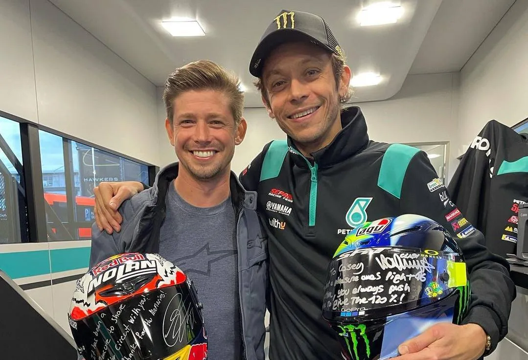 casey stoner e valentino rossi