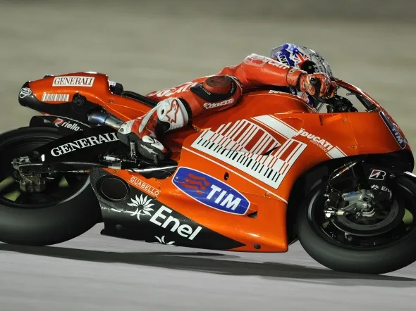casey stoner losail warmup motogp 2010