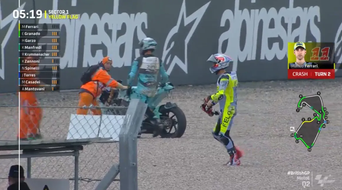 crash ferrari q2 motoe