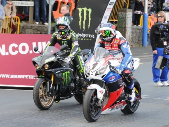 crutchlow mcguinness tt parade lap 2012