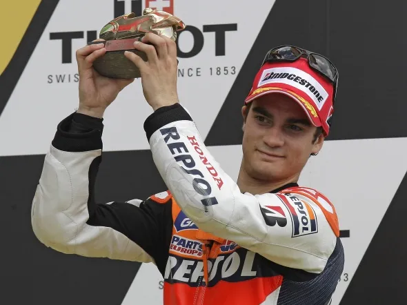 dani pedrosa podium lemans motogp 2009