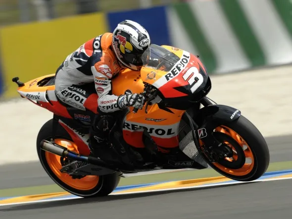dani pedrosa pole lemans 2009