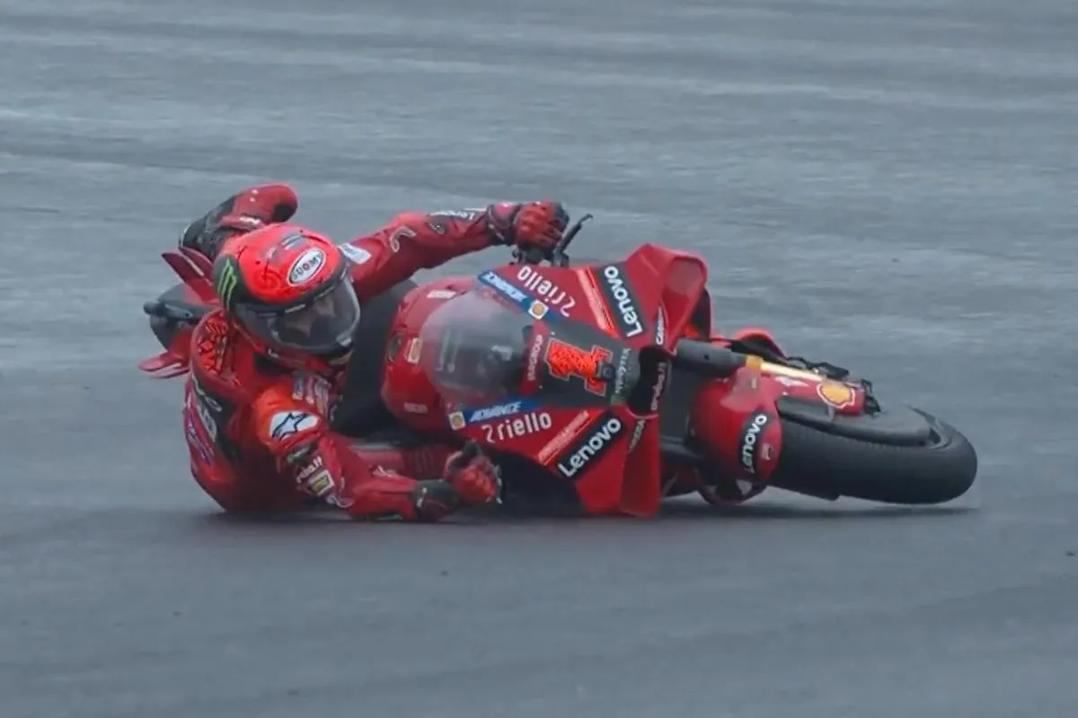 francesco bagnaia caduta