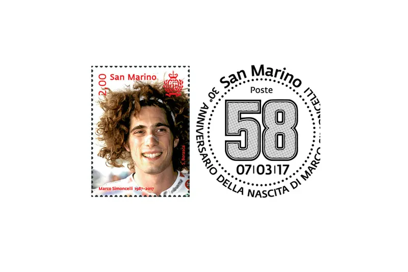 francobollo marco simoncelli