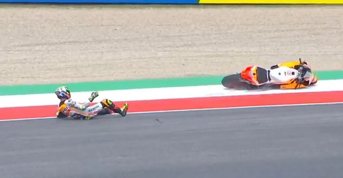 joan mir scivolata p2 mugello