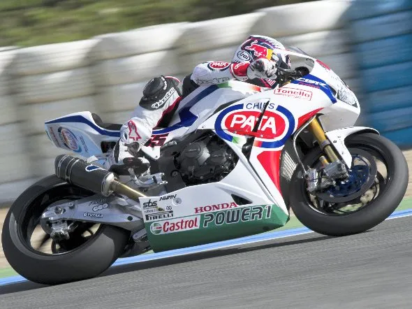 jonathan rea pata honda jerez test 2013