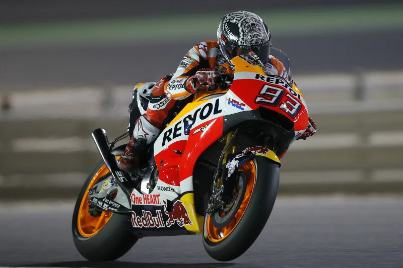 marc marquez action qatar test