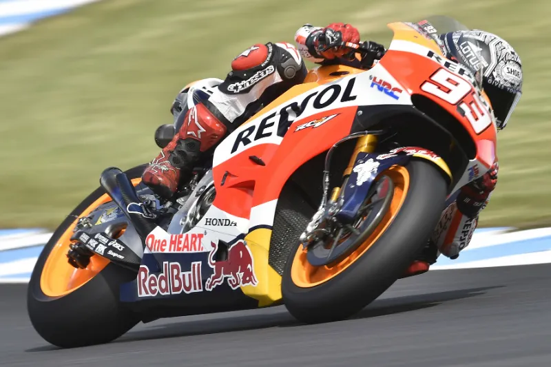 marc marquez test phillip island 2016