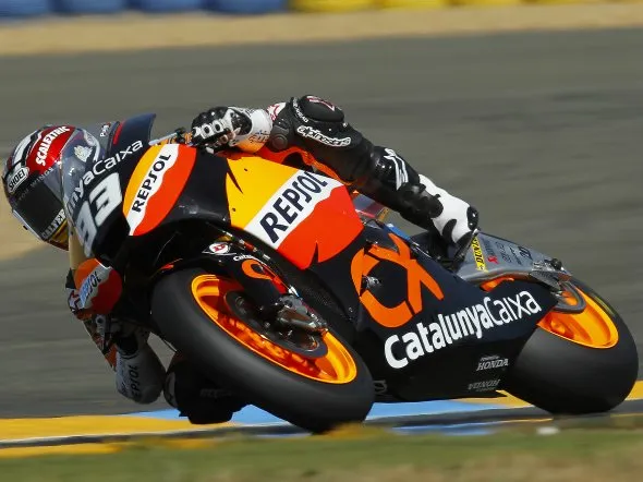 marc marquez warmup moto2 lemans 2011