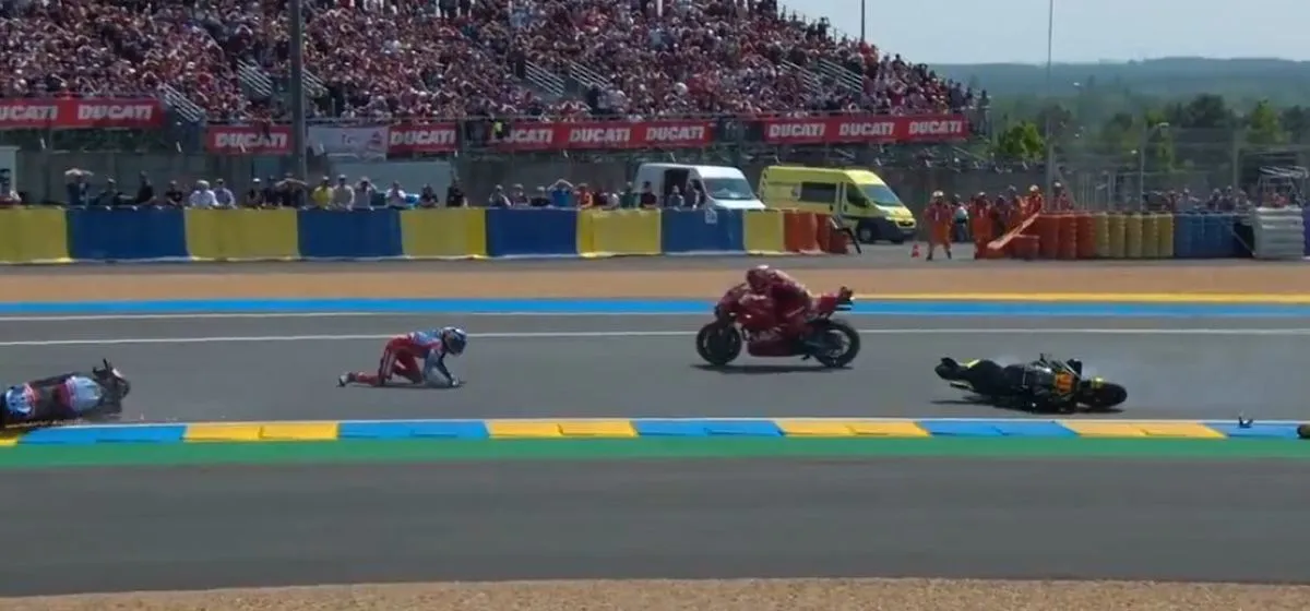marquez marini crash motogp le mans