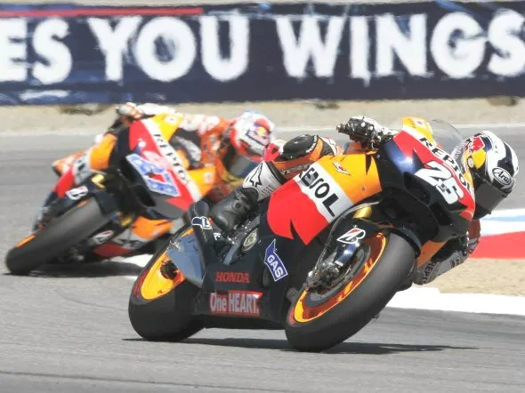 motogp laguna seca pedrosa stoner 2011