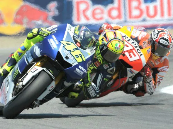 motogp rossi marquez laguna seca 2013