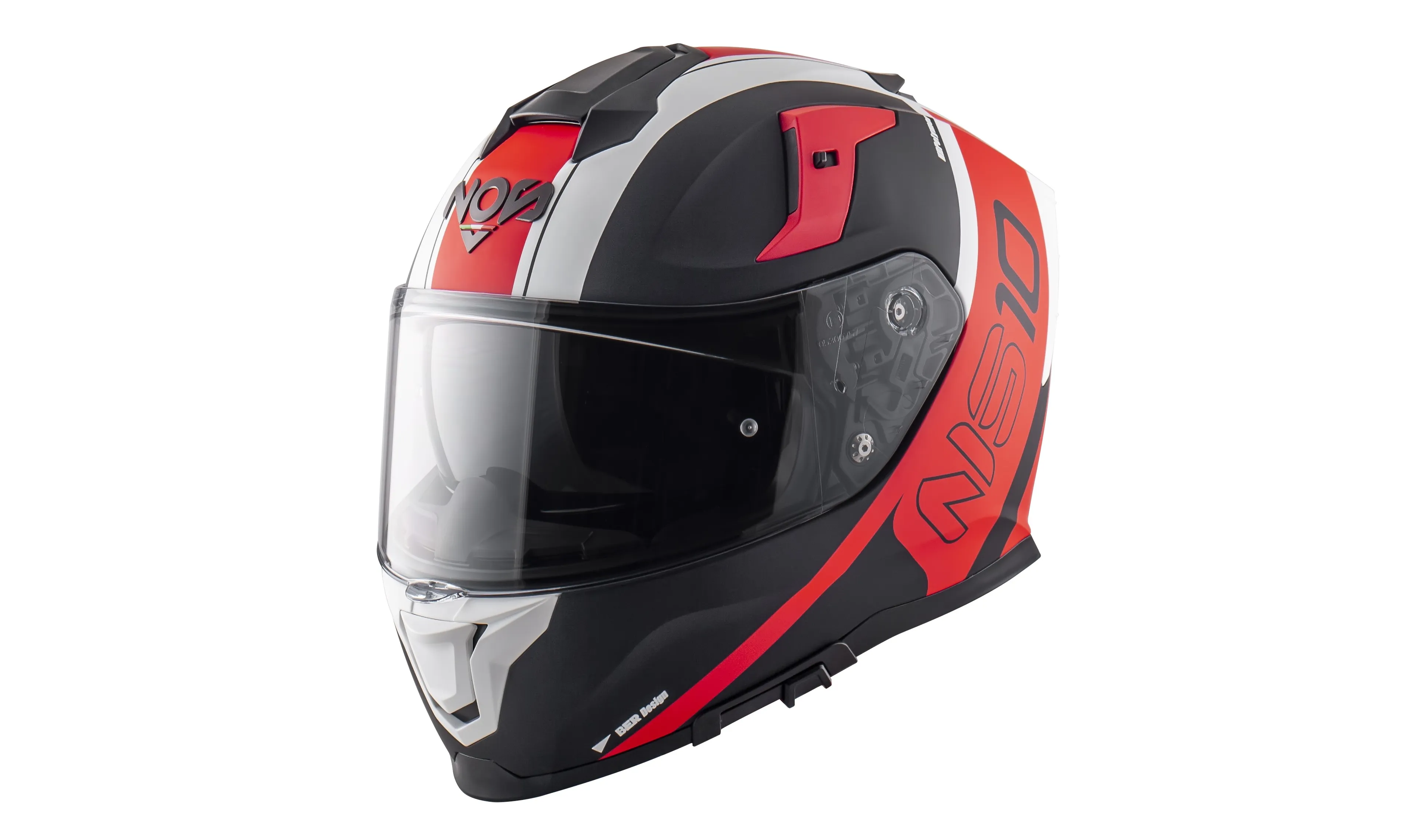 nos helmets ns 10 fury red matt