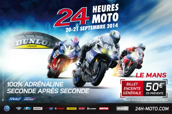 poster 24 heures moto le mans 2014