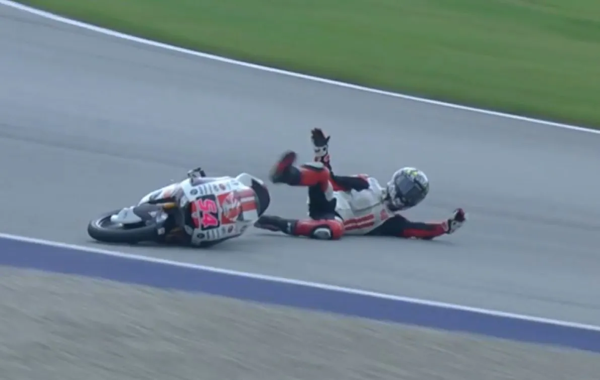 rossi scivolata prove1 austria