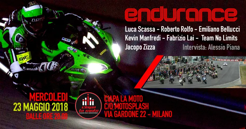 serata endurance ciapa la moto