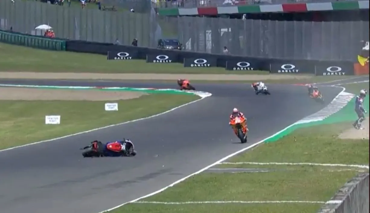 skinner crash red flag p2 mugello