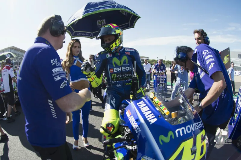 valentino rossi grid silverstone 2017