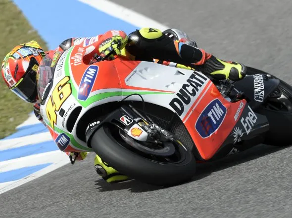 valentino rossi jerez test day1