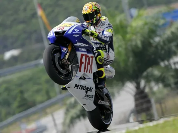 valentino rossi wheeling sepang 2009