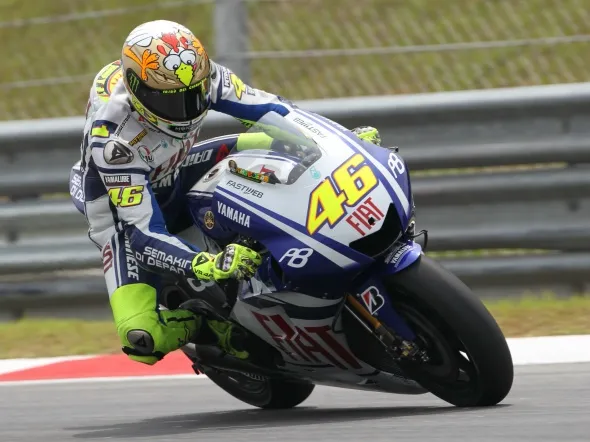 valentinorossi yamaha brake sepang