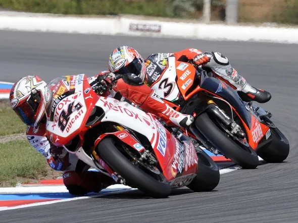 wsbk 2009 michel fabrizio max biaggi