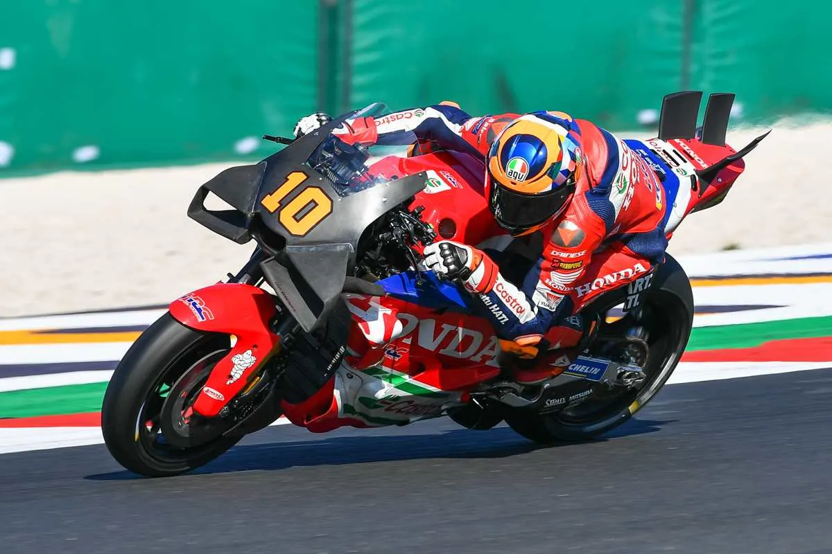 luca marini honda test misano motogp