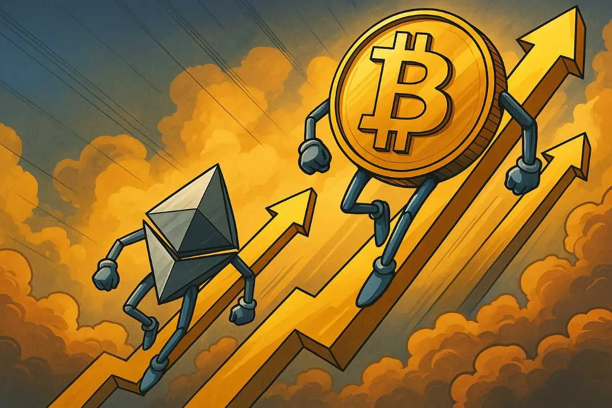 Bitcoin en Ethereum stijgingen