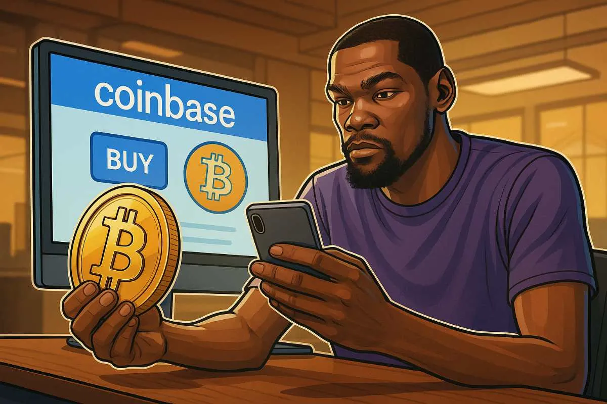 Kevin Durant Bitcoin kopen Coinbase