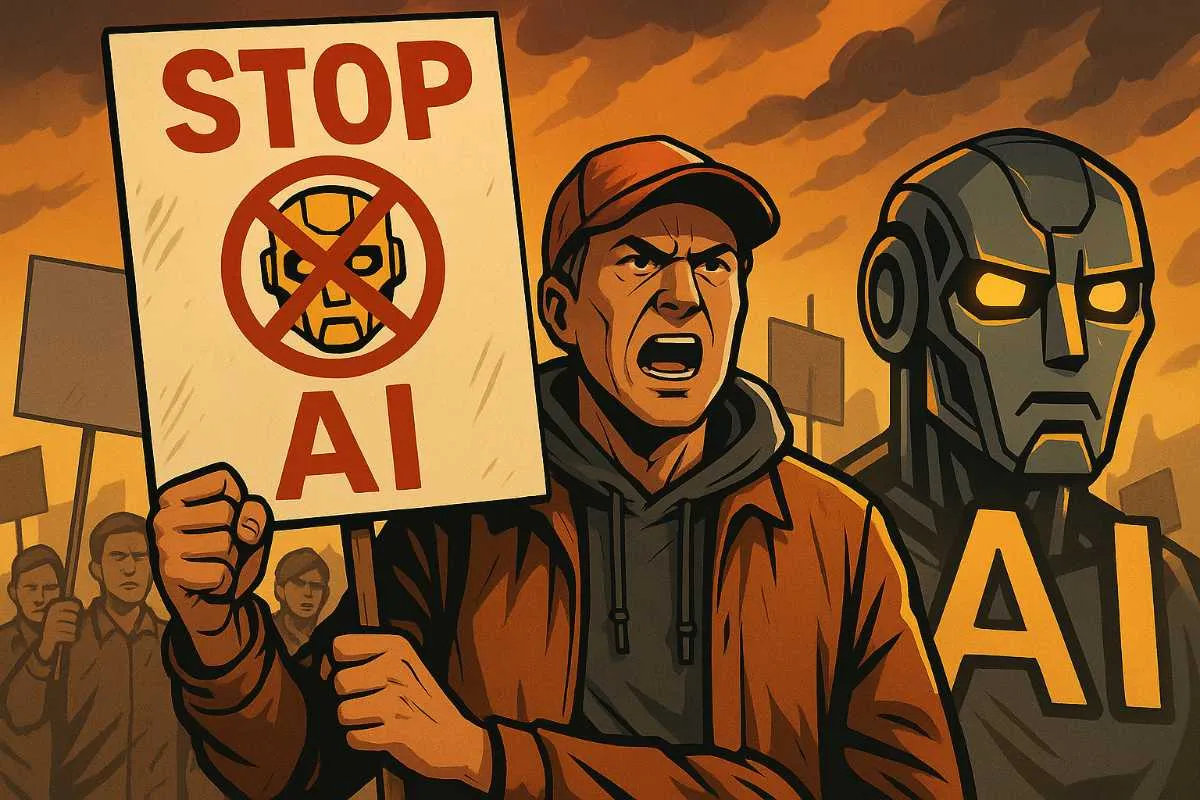 AI-protester hongerstaking AI-doomer