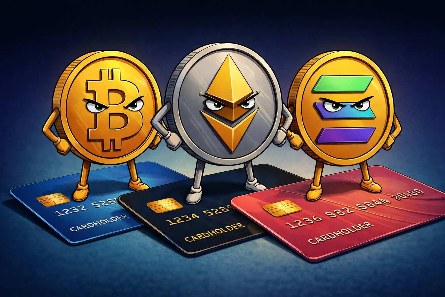 Crypto-betaalkaarten gebruik