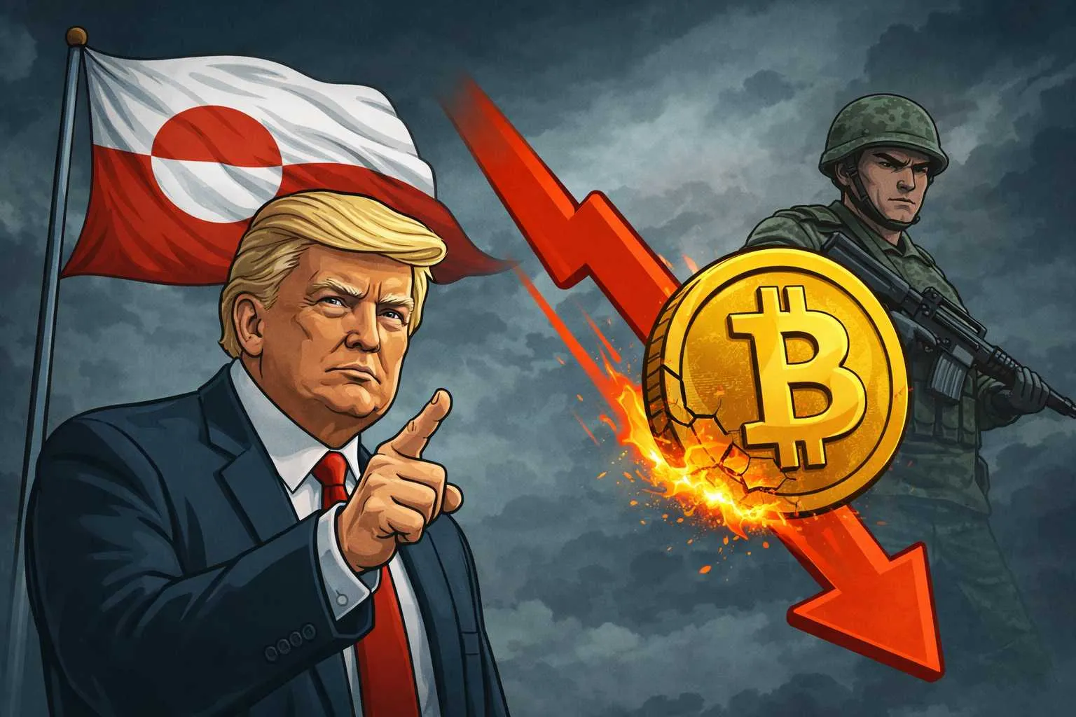Trump Groenland Bitcoin koers