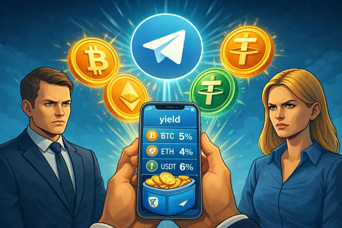 Telegram wallet Yield op BTC, ETH en USDT