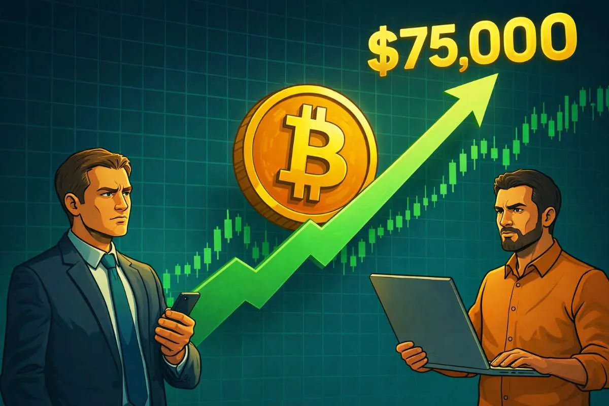 Bitcoin koers $75.000