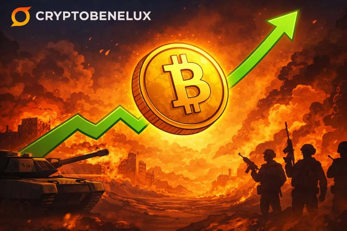 Bitcoin koers die stijgt geopolitieke onrust