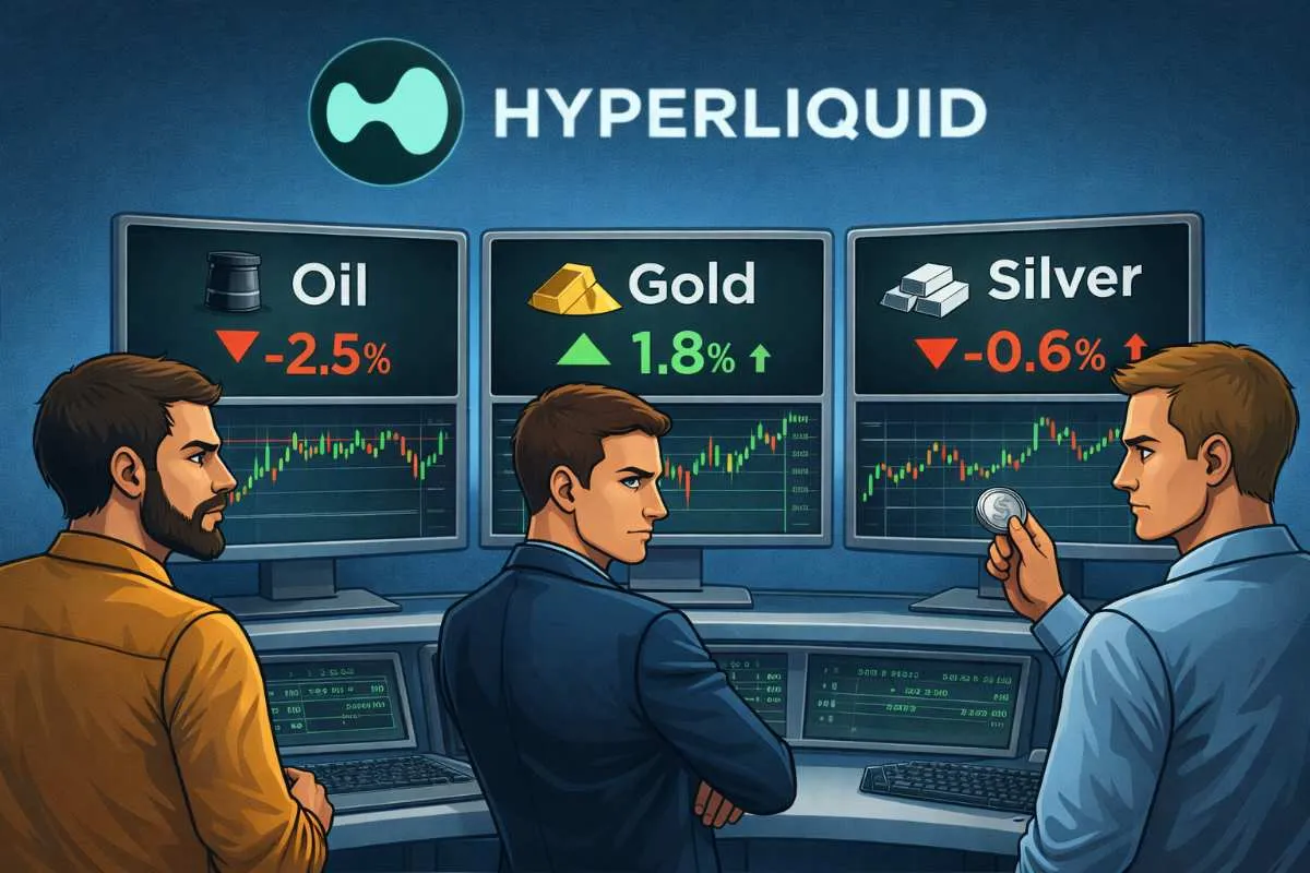 Hyperliquid olie, goud en zilver