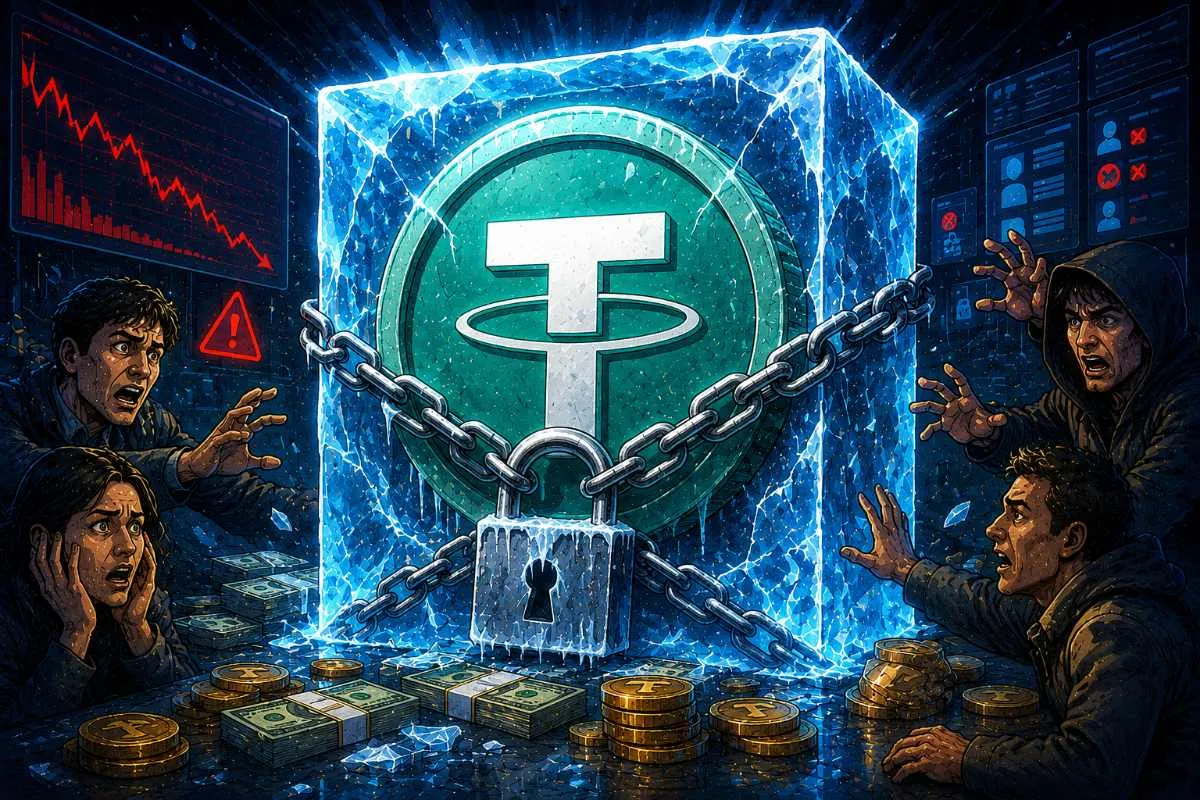 Tether USDT bevroren