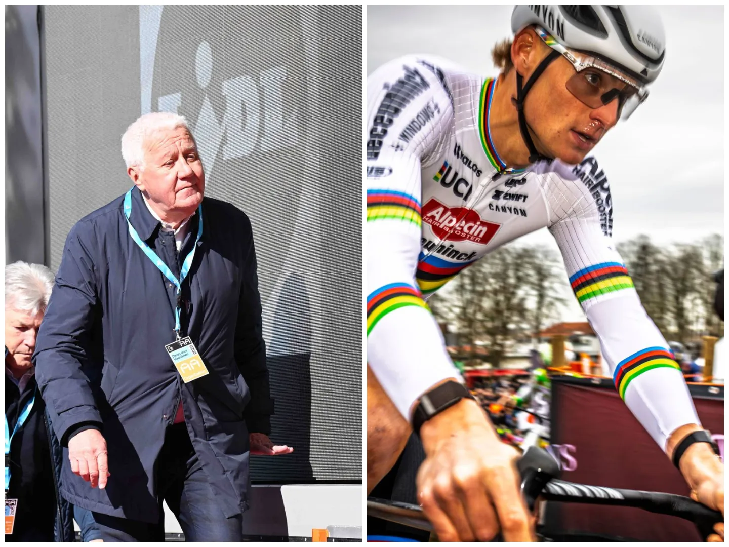 Mathieu van der Poel and Patrick Lefevere