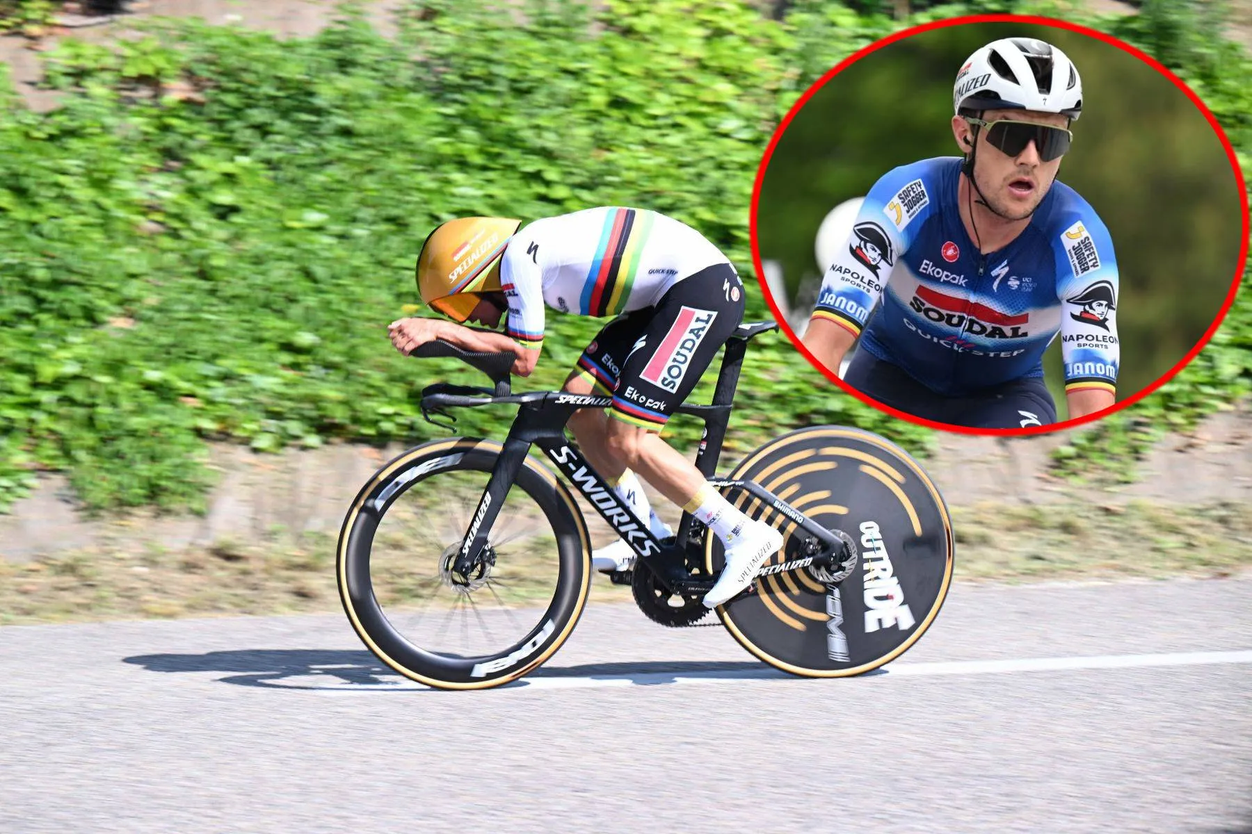 Remco Evenepoel and Yves Lampaert racing for Soudal - Quick-Step in 2025