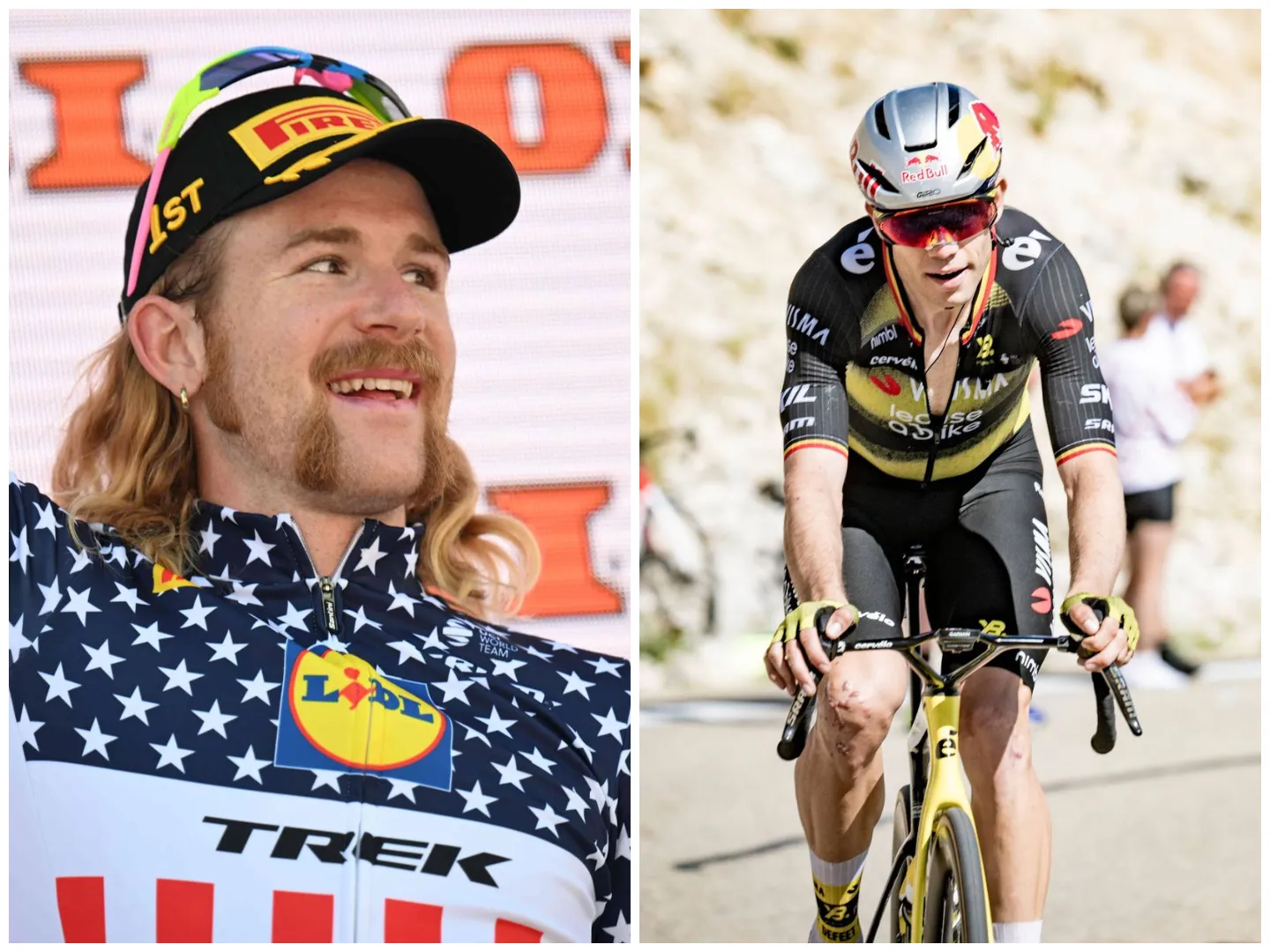 Quinn Simmons and Wout van Aert in 2025