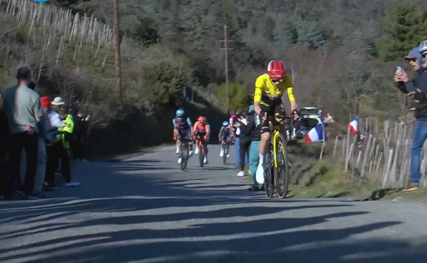 Jonas Vingegaard attacks on Paris-Nice stage 5