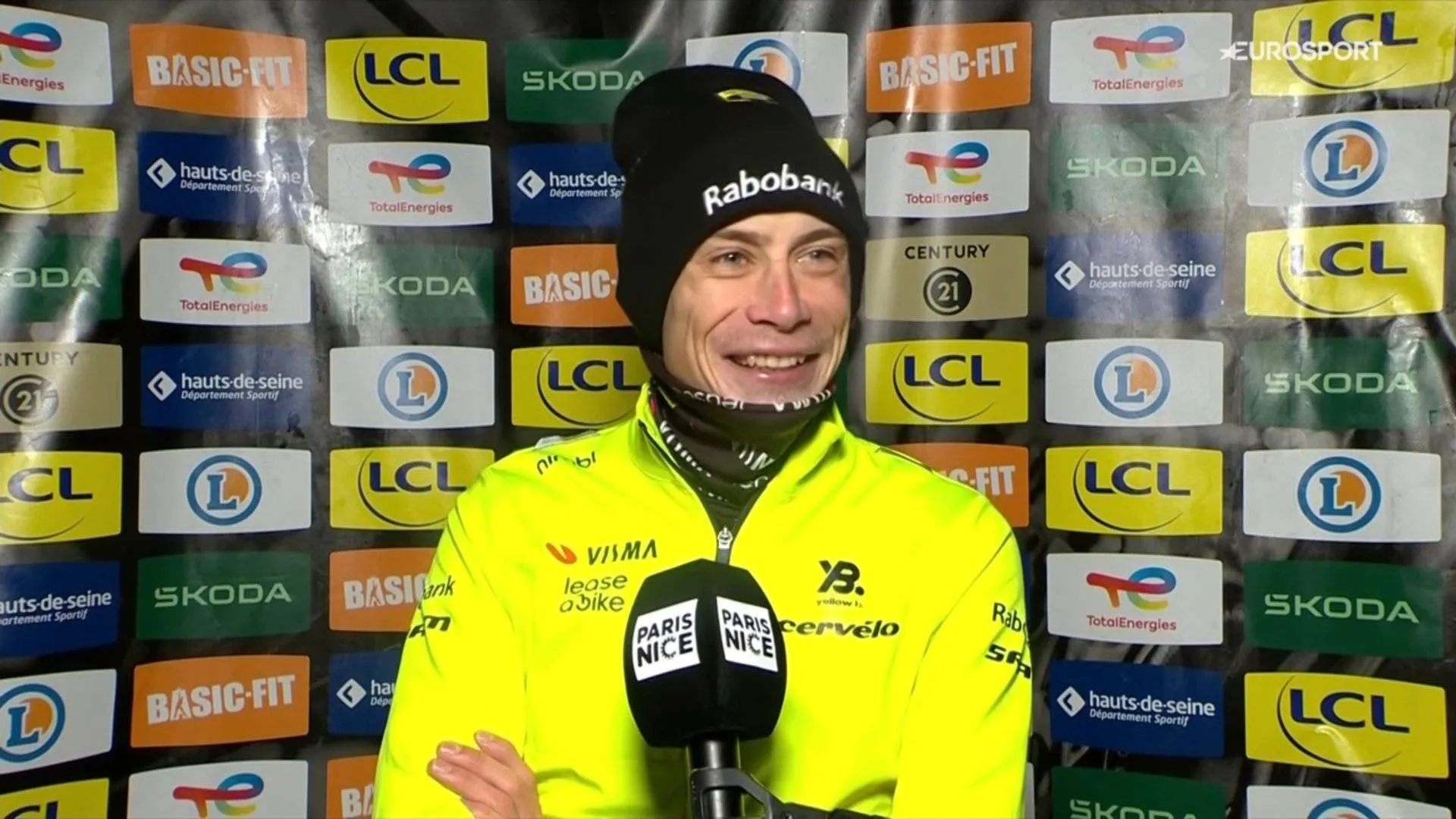 Jonas VIngegaard after winning stage 4 of Paris-Nice 2026